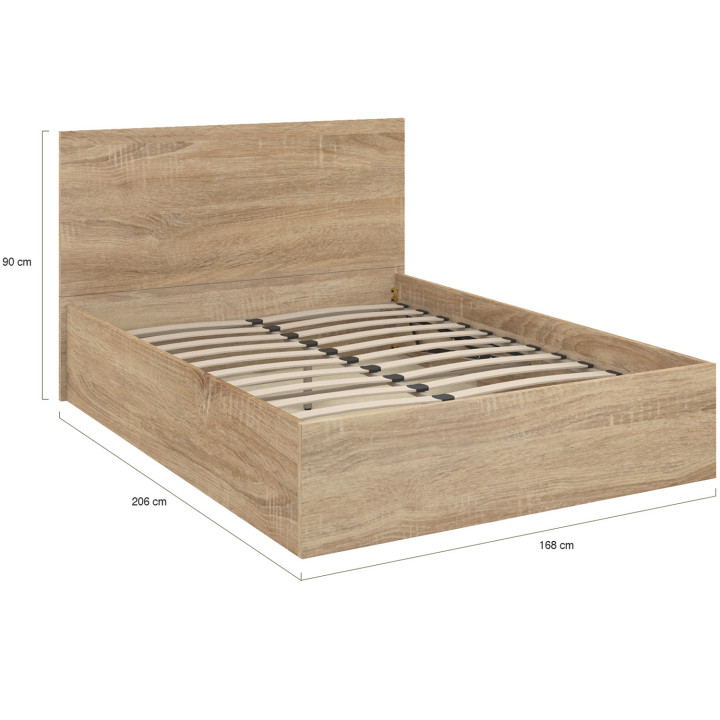 Letto matrimoniale 160 x 200 cm in faggio, testata e base - SEASIDE | ID Market