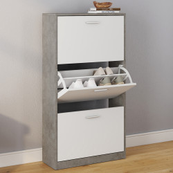 A buon mercato la scarpiera a 3 ante grigia e bianca | ID Market