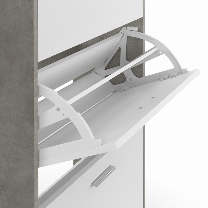 A buon mercato la scarpiera a 3 ante grigia e bianca | ID Market