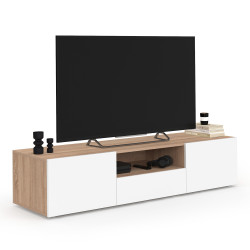 Porta TV 140 cm in legno di faggio - ELI | Zen Cart! IDMarket