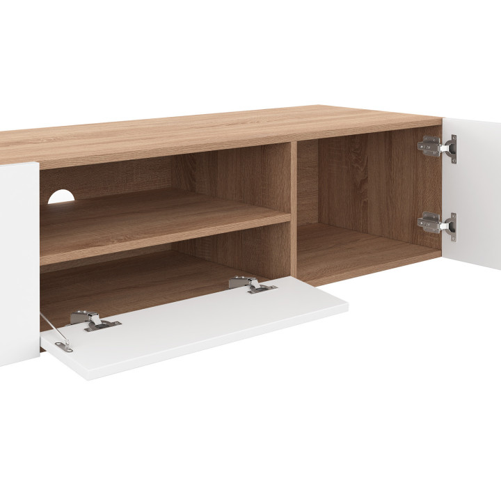 Porta TV 140 cm in legno di faggio - ELI | Zen Cart! IDMarket