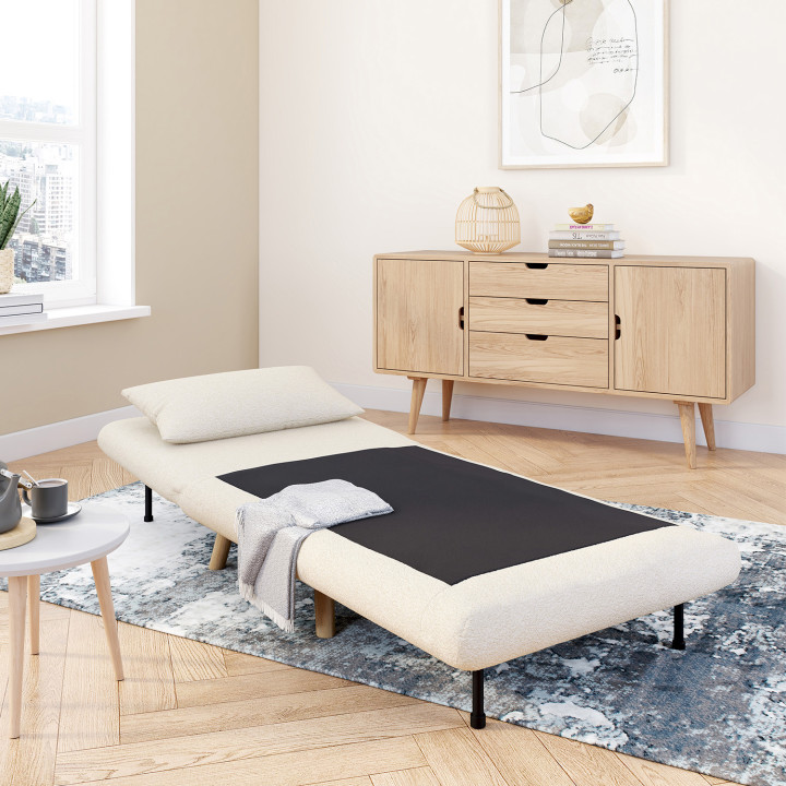 Poltrona trasformabile in letto singolo 80x190 cm - ROMEO | IdMarket