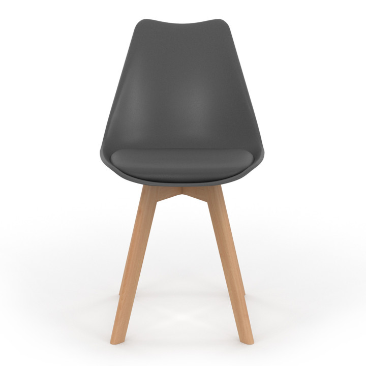 Sedie scandinave grigio scuro, grigio chiaro, bianco e giallo | ID Market