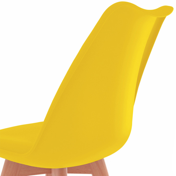 Sedie scandinave grigio scuro, grigio chiaro, bianco e giallo | ID Market