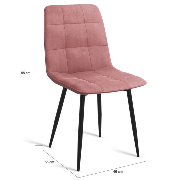 Sedie in velluto blu, rosa e grigio pastello con gambe in metallo - MILA | ID Market