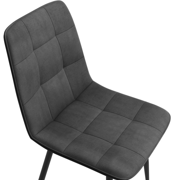 Sedie in velluto blu, rosa e grigio pastello con gambe in metallo - MILA | ID Market