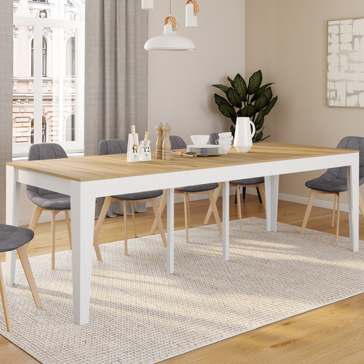 Consolle allungabile 10 persone 235 cm in legno e faggio - MICHEL | IDMarket