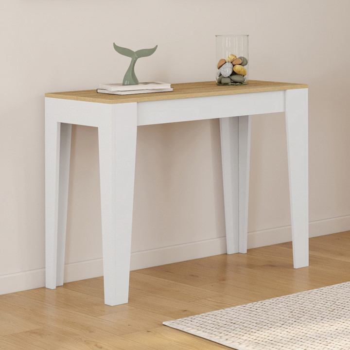Consolle allungabile 10 persone 235 cm in legno e faggio - MICHEL | IDMarket
