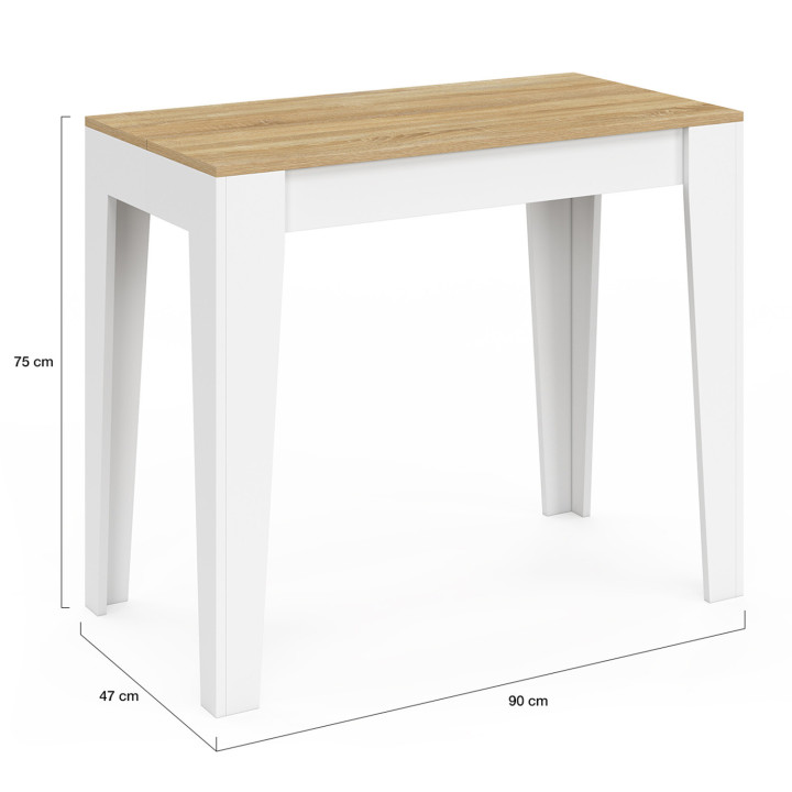 Consolle allungabile 10 persone 235 cm in legno e faggio - MICHEL | IDMarket