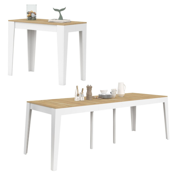 Consolle allungabile 10 persone 235 cm in legno e faggio - MICHEL | IDMarket