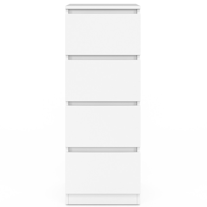Mobile a 4 cassetti 30 cm in legno bianco per ingresso bagno - TOMI | Zen Cart! IDMarket