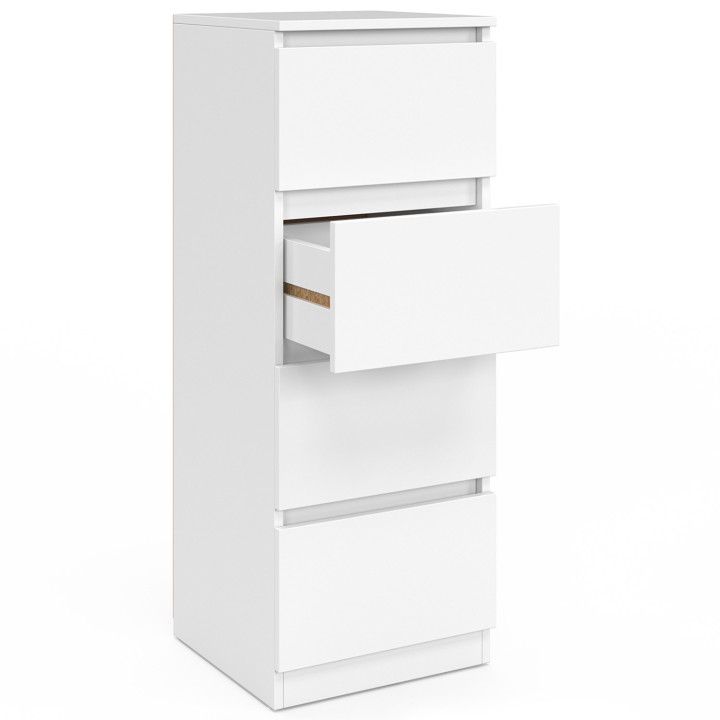 Mobile a 4 cassetti 30 cm in legno bianco per ingresso bagno - TOMI | Zen Cart! IDMarket