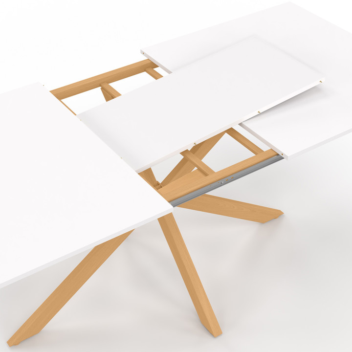Tavolo da pranzo rettangolare allungabile 6-10 persone in legno - ALIX | IDMarket