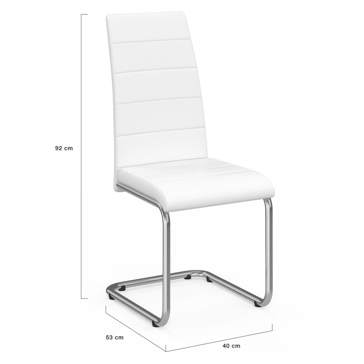 Set di 6 sedie da pranzo bianche - MIA | ID Market