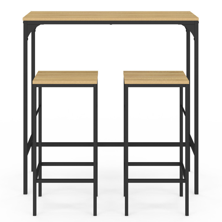 Tavolo alto industriale e 2 sgabelli - DETROIT | ID Market
