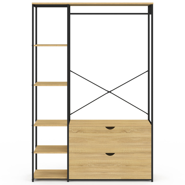 Armadio con ripiani e 2 cassetti di design industriale L. 113 cm - DETROIT | ID Market
