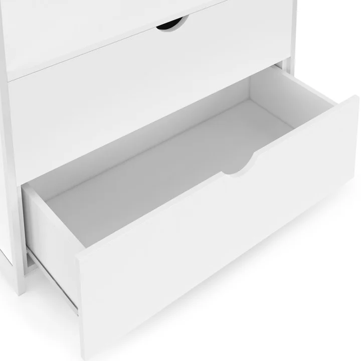 Armadio a 2 cassetti in legno bianco e metallo bianco L. 80 cm - BROOKLYN | ID Market