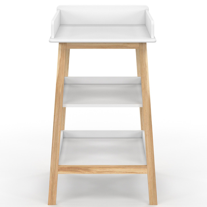 Fasciatoio con 2 ripiani in faggio e bianco - MAHE | IdMarket