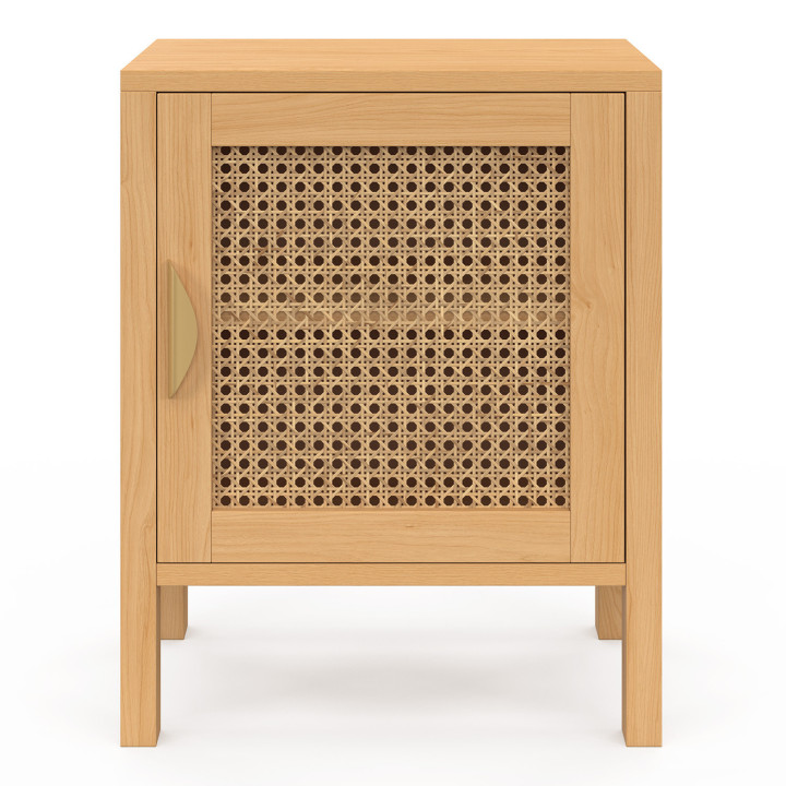 Set di 2 comodini 1 canna e anta in legno - EDHEN | IdMarket