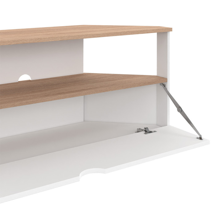 Porta TV angolare in legno e bianco da 100 cm - ELI | The ELI Collection IDMarket