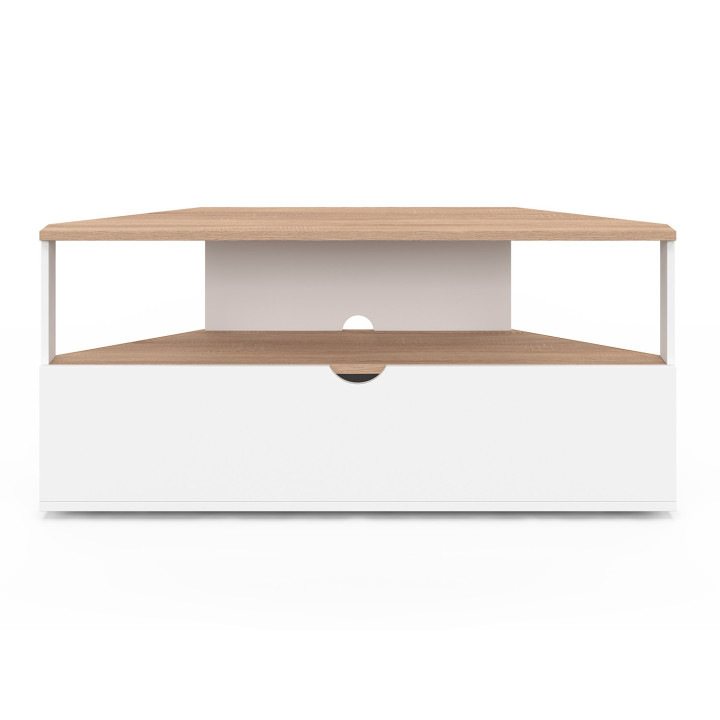 Porta TV angolare in legno e bianco da 100 cm - ELI | The ELI Collection IDMarket