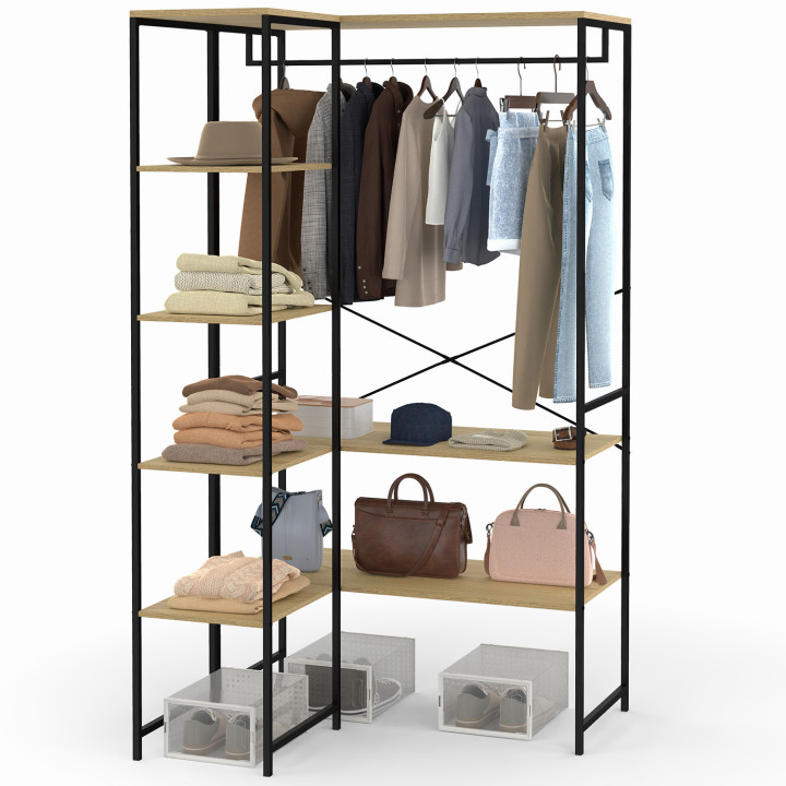 Armadio doppio di design industriale 123 cm - DETROIT | IDMarket