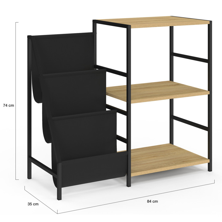 Mobili d'occasione, contenitori con ripiani, porta vinili e giradischi di design industriale - NEVIL | ID Market