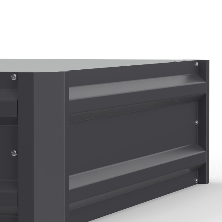 Set di 2 quadri da orto in metallo grigio argento con cornice quadrata 90 x 90 cm | ID Market