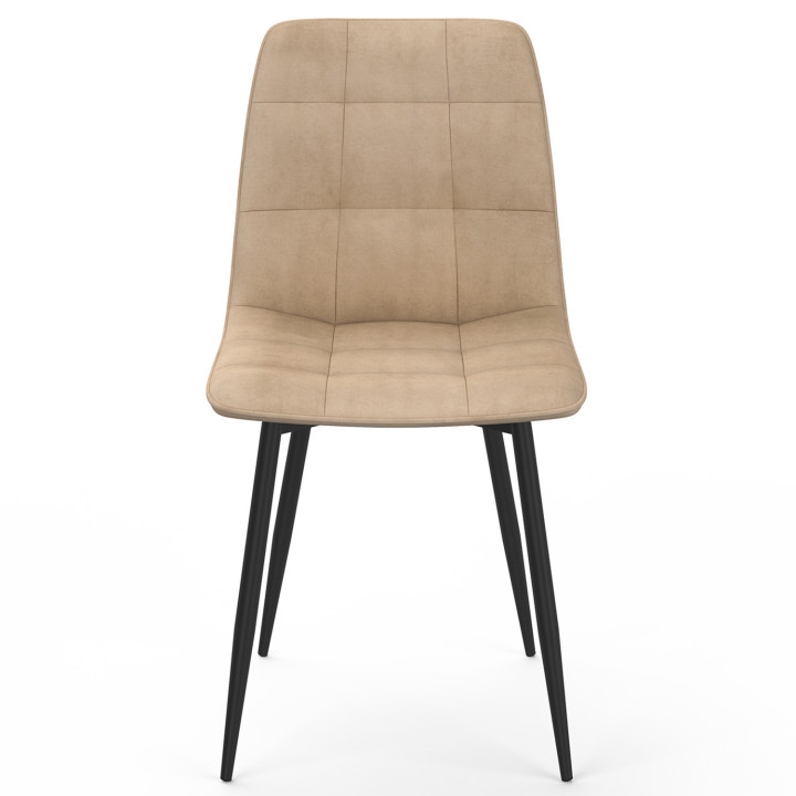 Set di 6 sedie da pranzo in velluto taupe - MILA | IdMarket