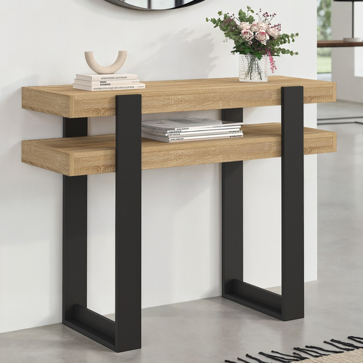 Consolle doppia in legno e nero - PHOENIX | IdMarket
