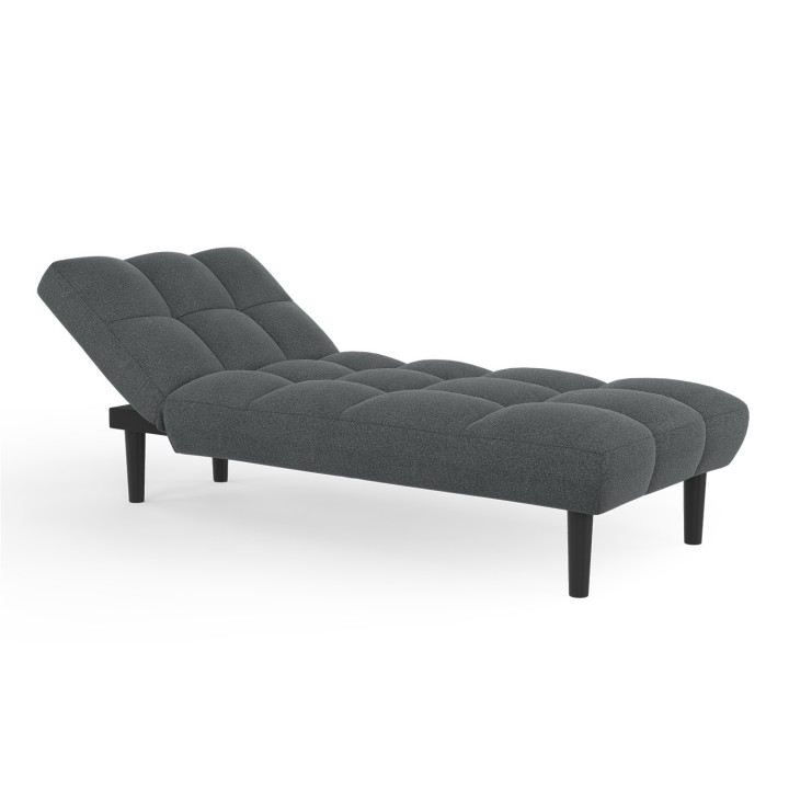 Méridienne clic clac imbottita 80 x 180 cm in tessuto grigio antracite - SALOME | IDMarket