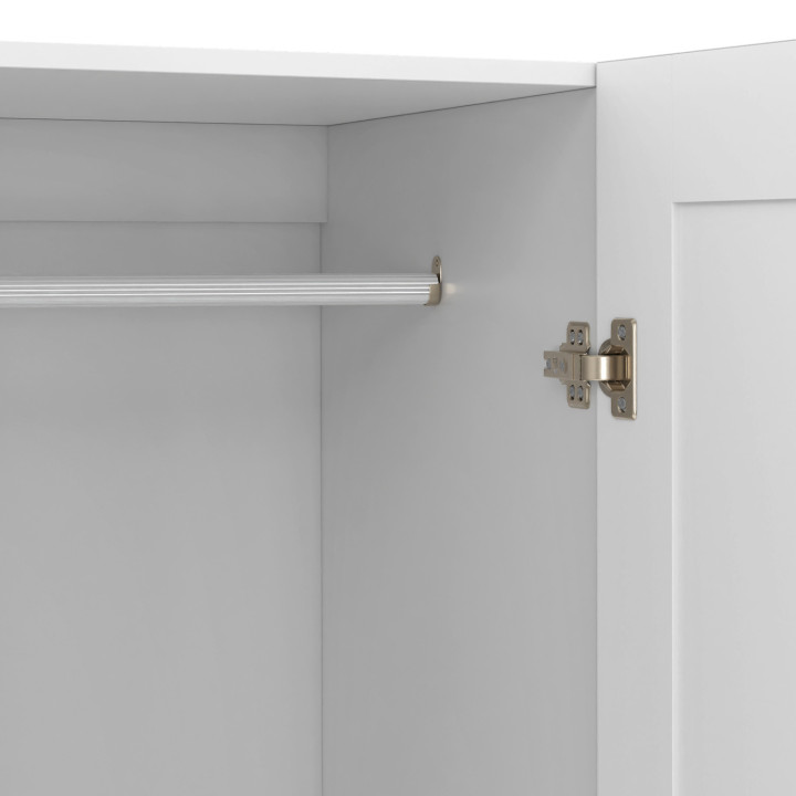 Armadio bianco a 3 ante 120cm - VITO | ID Market