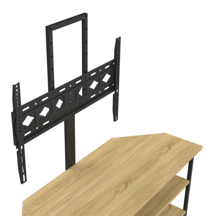 Mobile TV angolare da 100 cm con ripiani e supporto TV regolabile da 32 a 70 pollici, design industriale - DETROIT | IdMarket