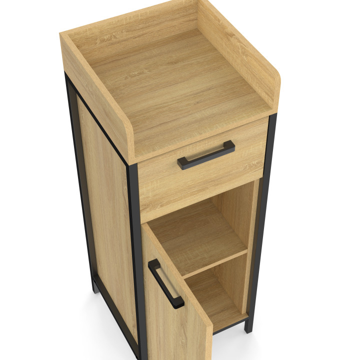 Colonna bagno aggiuntiva 1 cassetto 1 armadio design industriale - DETROIT | IdMarket
