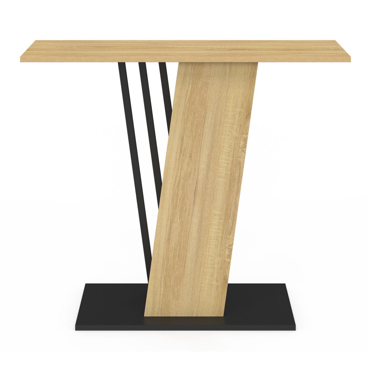 Consolle con piano in legno e gamba a croce nera - VICKY | IdMarket