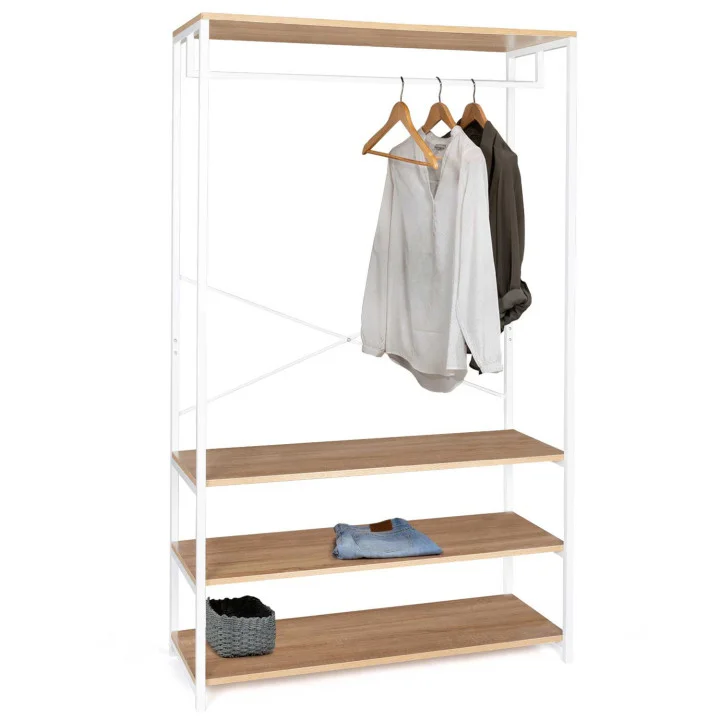Comò bianco da 100 cm in stile industriale - DETROIT | ID Market