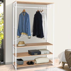 Comò bianco da 100 cm in stile industriale - DETROIT | ID Market