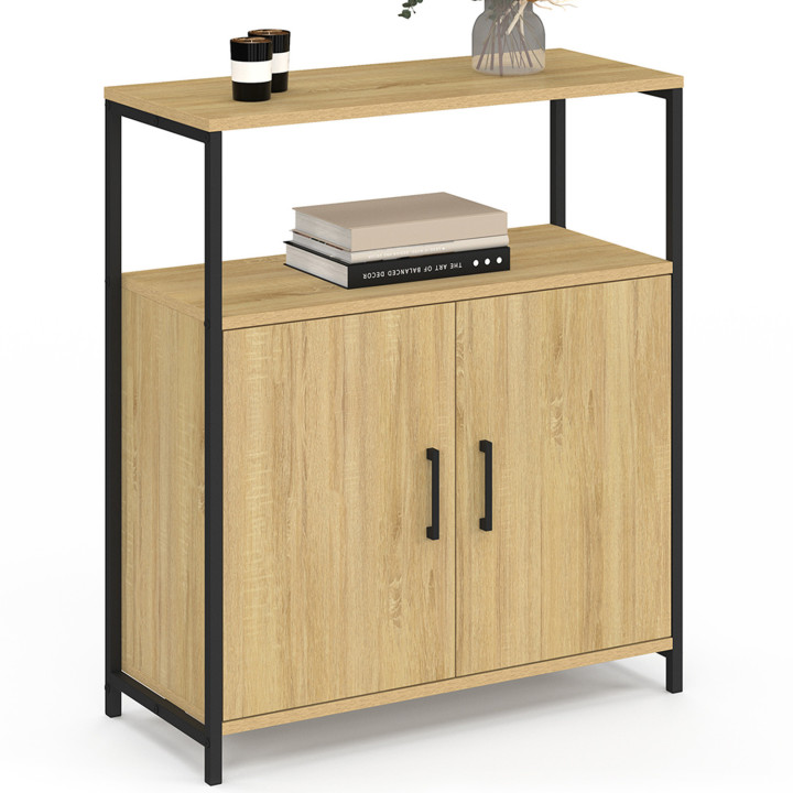 Credenza con 1 nicchia e 2 ante, 70 cm, design industriale - DETROIT | IdMarket