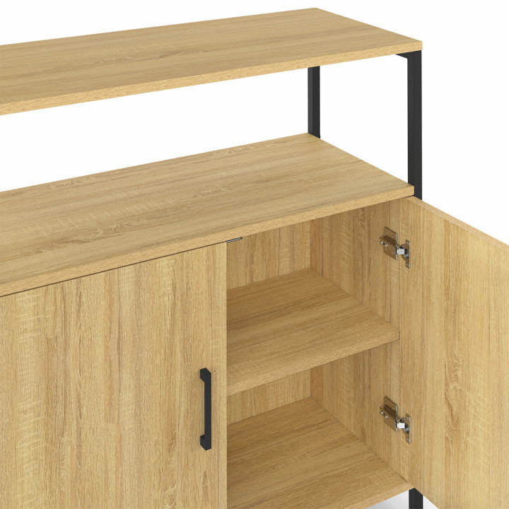 Credenza con 1 nicchia e 2 ante, 70 cm, design industriale - DETROIT | IdMarket