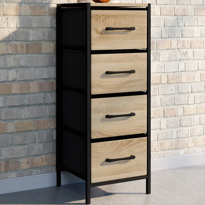 Mobile 4 cassetti 30 cm chiffonnier, mobile contenitore di design industriale - UTAH | IdMarket