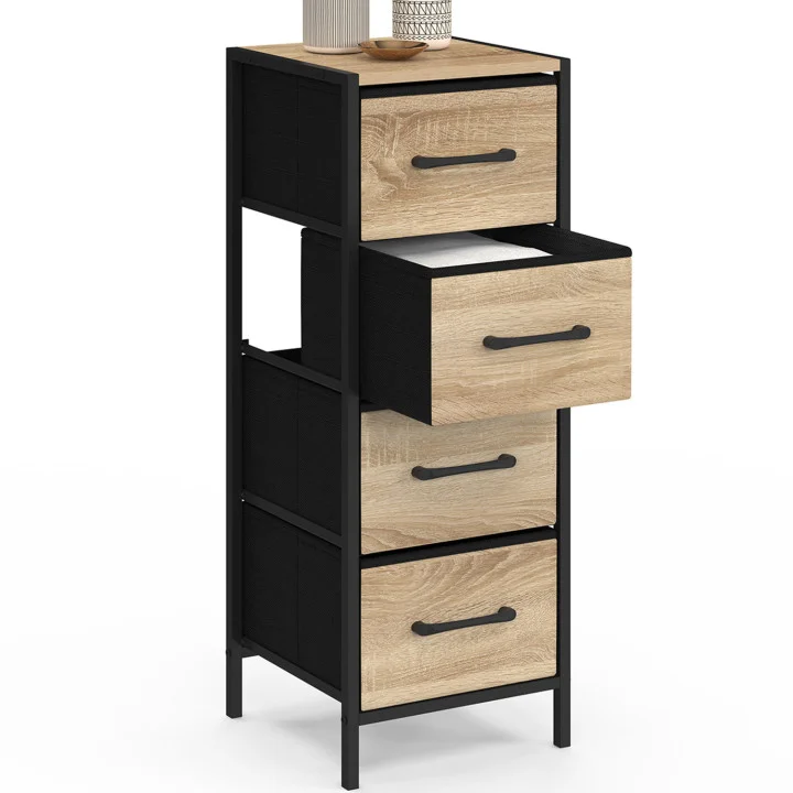 Mobile 4 cassetti 30 cm chiffonnier, mobile contenitore di design industriale - UTAH | IdMarket