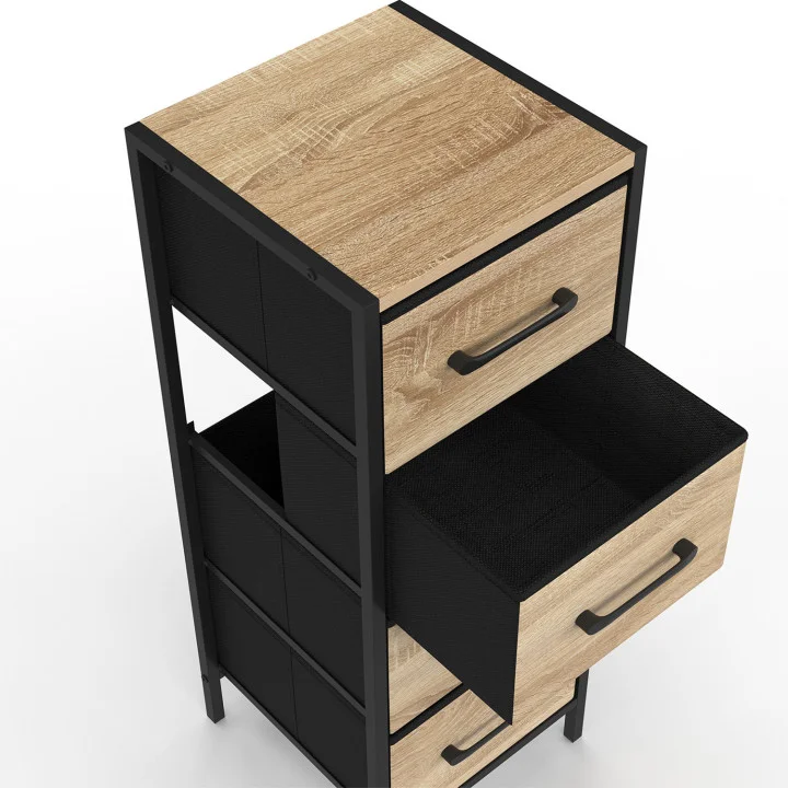 Mobile 4 cassetti 30 cm chiffonnier, mobile contenitore di design industriale - UTAH | IdMarket