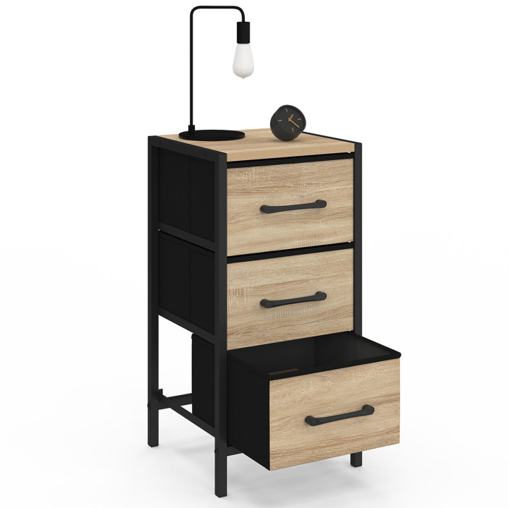 Set di 2 comodini con 3 cassetti - UTAH | IdMarket