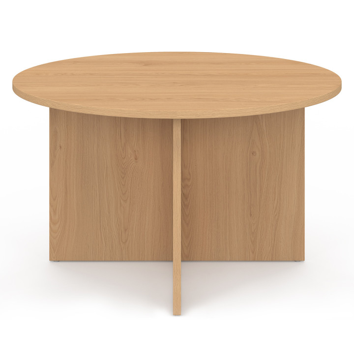 Tavolino rotondo da 70 cm in legno di faggio - MARTHE | IdMarket