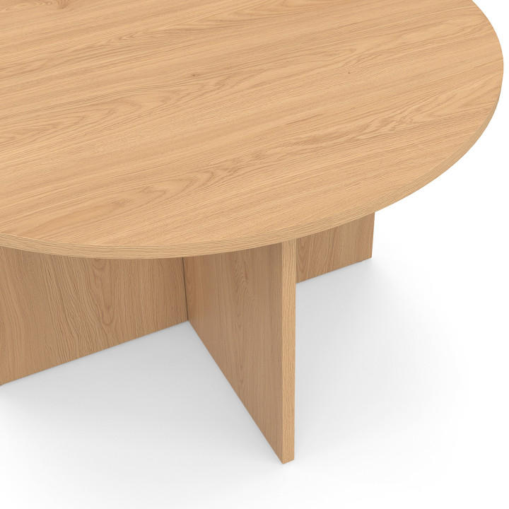 Tavolino rotondo da 70 cm in legno di faggio - MARTHE | IdMarket