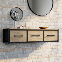 Mensola a muro a 3 cassetti di design industriale - UTAH | IdMarket