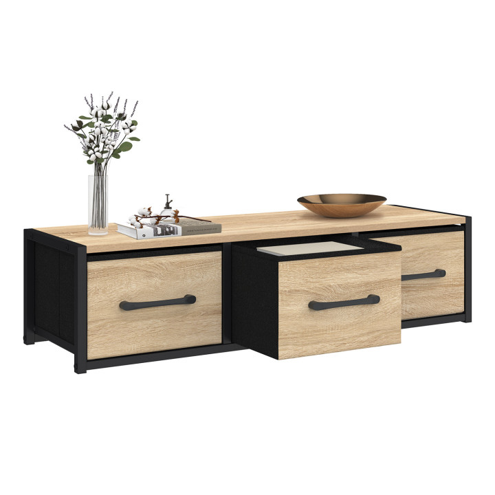 Mensola a muro a 3 cassetti di design industriale - UTAH | IdMarket