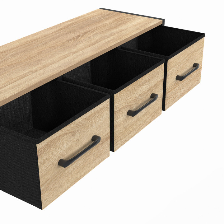 Mensola a muro a 3 cassetti di design industriale - UTAH | IdMarket