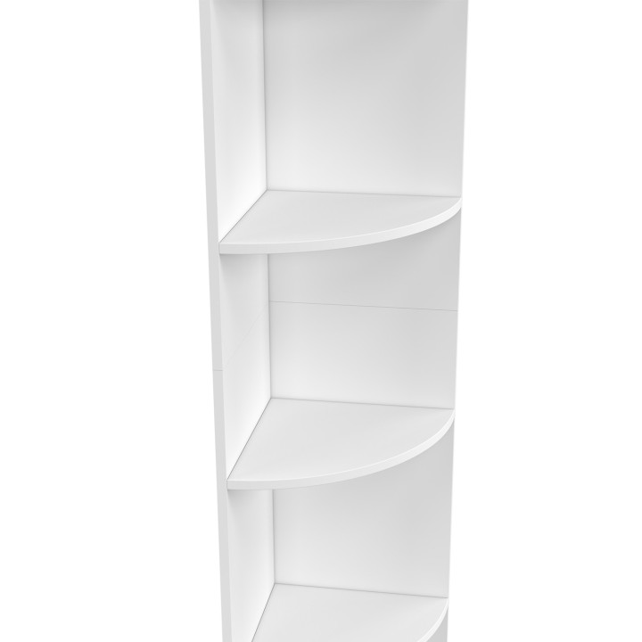 Scaffale angolare bianco a 5 livelli, autoportante o a parete - MODULA | IdMarket