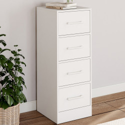 Mobile a 4 cassetti 30 cm chiffonier, mobile contenitore in legno bianco - UPPAH | IdMarket